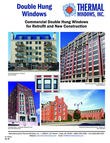 Commercial Double Hung Windows For Retrofit And New Construction
