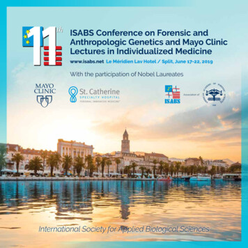 ISABS Conference On Forensic And Anthropologic Genetics And Mayo Clinic .