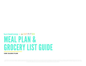 MEAL PLAN & GROCERY LIST GUIDE - Burnbootcamp 