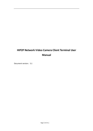 HIP2P Network Video Camera Client Terminal User Manual - Alptop Security
