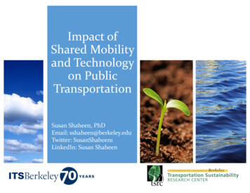 Impact Of Shared Mobility And Technology On Public Transportation .