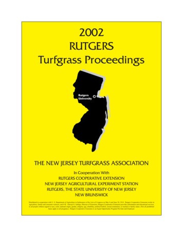 2002 RUTGERS Turfgrass Proceedings - Rutgers University