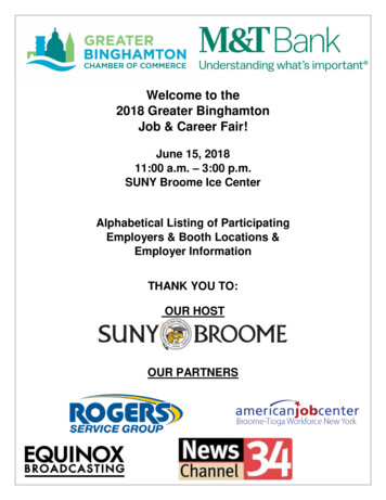 Welcome To The 2018 Greater Binghamton Job & Career Fair!