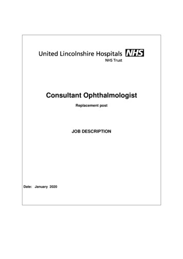 Consultant Ophthalmologist - BMJ