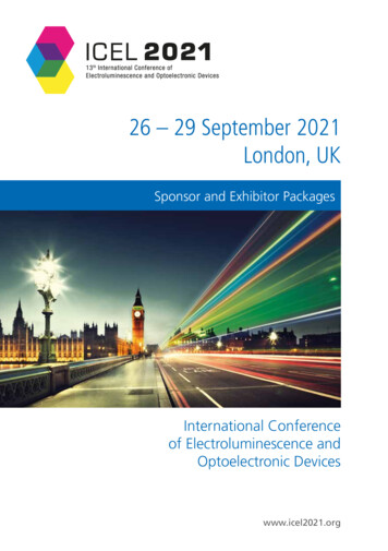 26 - 29 September 2021 London, UK - ICEL 2022