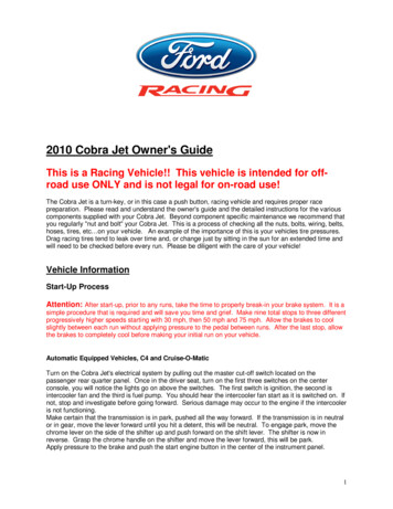 2010 Cobra Jet Owner Guide3 - Ford Motor Company