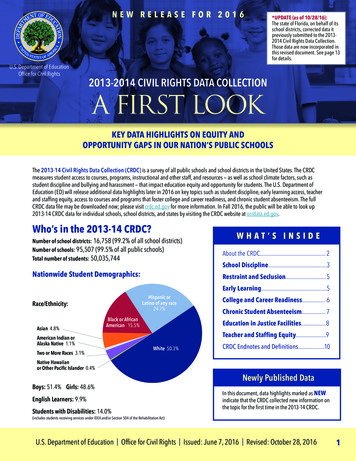 2013-14 Civil Rights Data Collection: A First Look - Ed