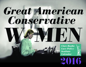 Great American W MEN - Clare Boothe Luce Center For Conservative Women