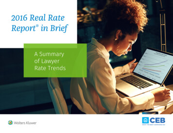 2016 Real Rate Report Summary Of Rate Trends - Typepad