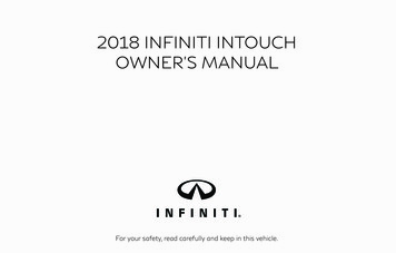 2018 Infiniti Intouch Owner'S Manual