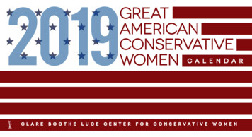 CALENDAR - Clare Boothe Luce Center For Conservative Women