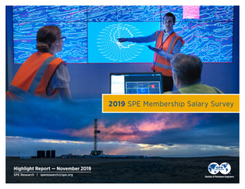 2019 SPE Membership Salary Survey - Society Of Petroleum Engineers