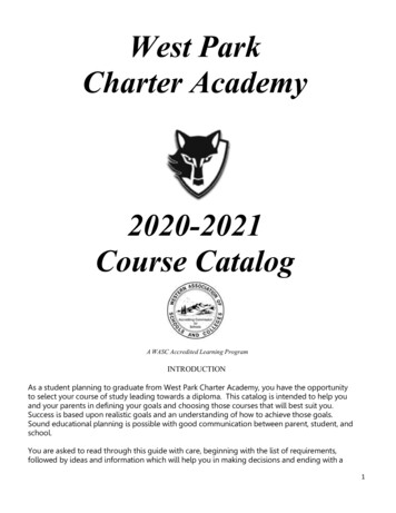 2020-2021 Course Catalog - West Park Elementary School