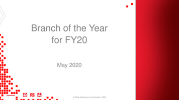 Branch Of The Year For FY20 - Cloudinary