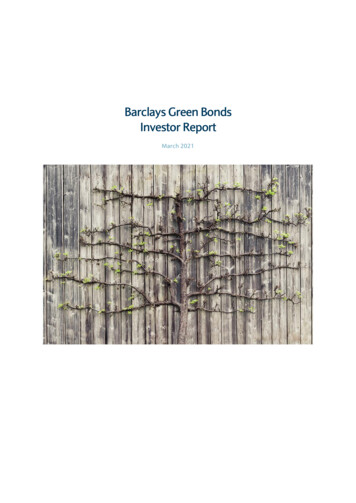 Barclays Green Bonds Investor Report