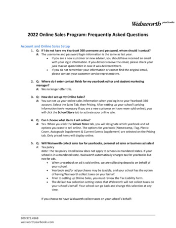 2022 Online Sales Program: Frequently Asked Questions - Walsworth Yearbooks