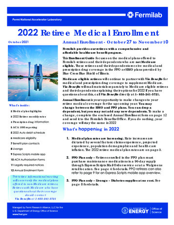 2022 Retiree Medical Enrollment - Fermilab