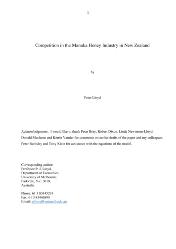 Competition In The Manuka Honey Industry In New Zealand
