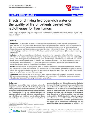 SHORT COMMUNICATION Open Access Effects Of Drinking Hydrogen-rich Water .