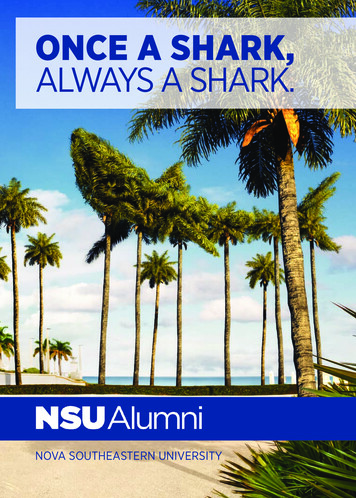 ONCE A SHARK, ALWAYS A SHARK. - Nova Southeastern University