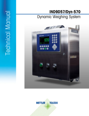 IND9D57/Dyn-570 Dynamic WeighingSystem Technical Manual - Mettler Toledo