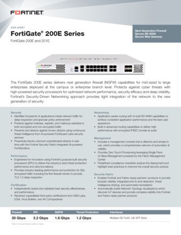FortiGate 200E Series Data Sheet - CNET Content