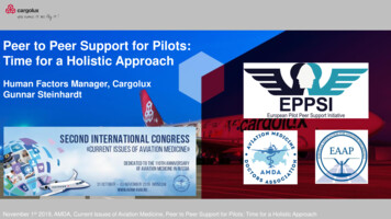 Peer To Peer Support For Pilots: Time For A Holistic Approach