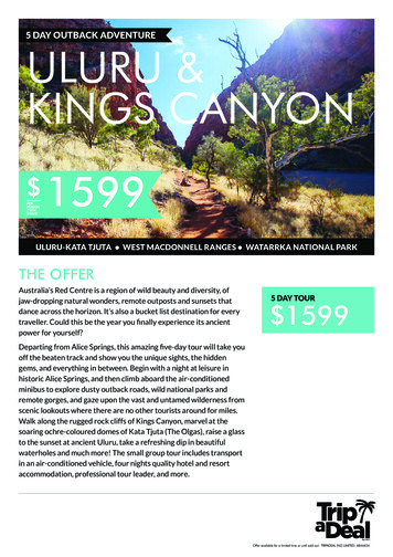 5 DAY OUTBACK ADVENTURE ULURU & KINGS CANYON - Amazon Web Services