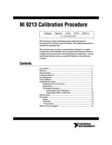 NI 9213 Calibration Procedure