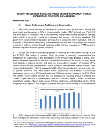 LD2 Sector Assessment (Summary) Public Financial Management Post .