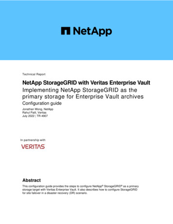 Implementing NetApp StorageGRID As The Primary Storage For Enterprise .
