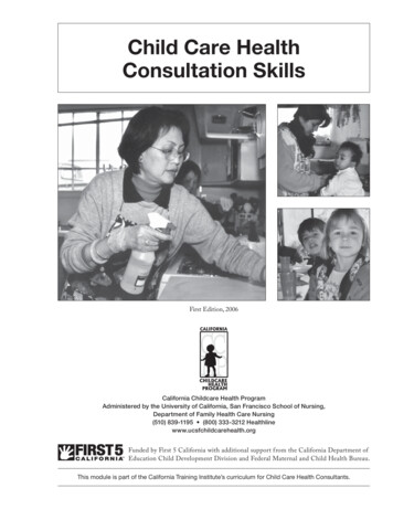 Child Care Health Consultation Skills - Cchp.ucsf.edu