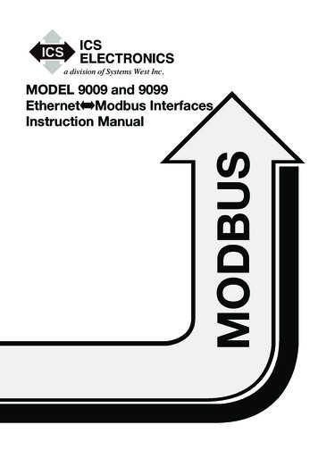 MODEL 9009 And 9099 Ethernet Modbus Interfaces Instruction . - TestEquity