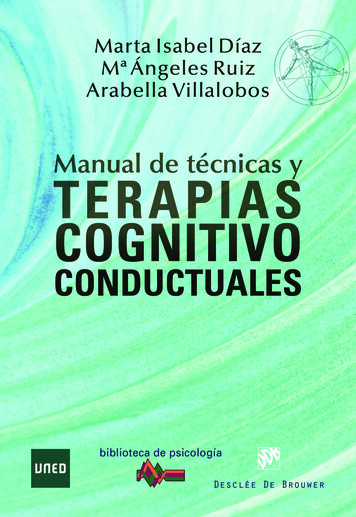 Manual De Técnicas Y Terapias Cognitivo Conductuales TX