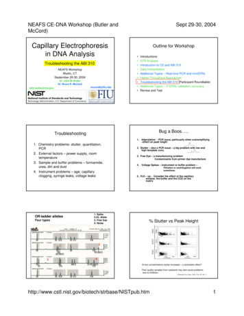 Capillary Electrophoresis In DNA Analysis - JBI Scientific