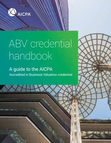 ABV Credential Handbook - AICPA