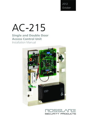 AC-215 Installation Manual - AxtraxNG