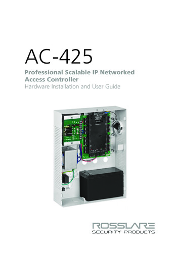 AC-425 Hardware Installation And User Manual - AxtraxNG