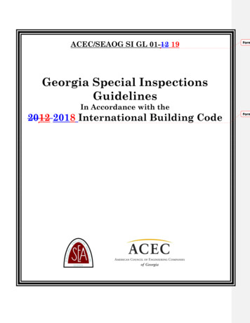 Georgia Special Inspections Guidelines