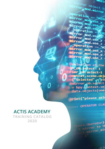 Actis Academy Training Catalog 2020