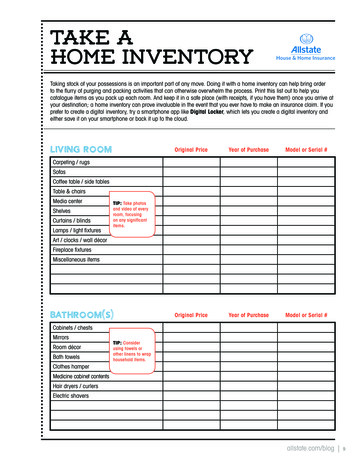 TAKE A HOME INVENTORY - Allstate