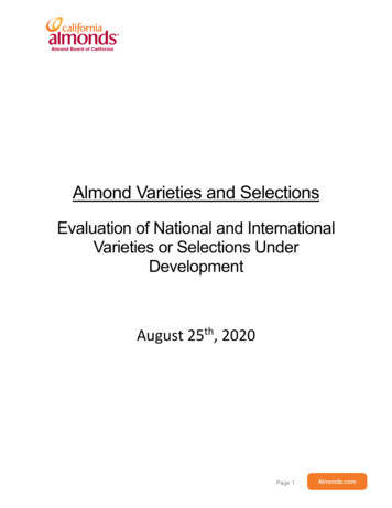 Almond Varieties And Selections