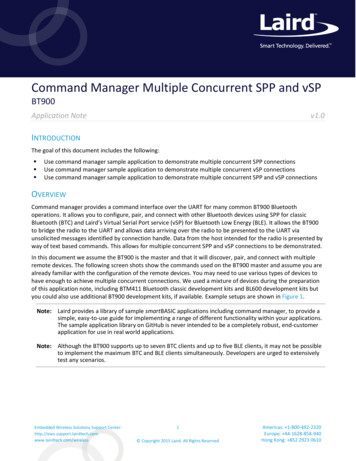 Command Manager Multiple Concurrent SPP And VSP - Laird Tech