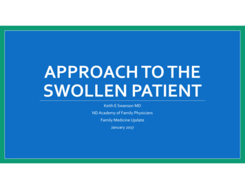 Approach To The Swollen Patient - North Dakota Academy Of Family Physicians