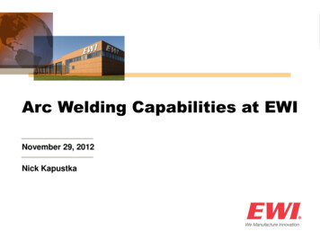 Arc Welding Capabilities At EWI