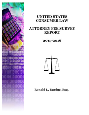 United States Consumer Law Attorney Fee Survey Report 2015-2016