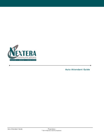 Auto Attendant Guide - Nextera