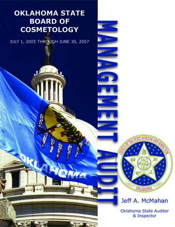 OKLAHOMA STATE BOARD OF COSMETOLOGY - Oklahoma State Auditor And Inspector