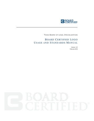 Board Certified Standards Manual - TBLS
