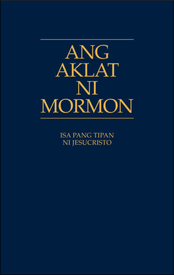 Ang Aklat Ni Mormon